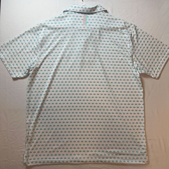 Rhoback Polo Shirt Men XL The Agave Performance Golf AOP Short Sleeve Retired - Picture 2 of 5